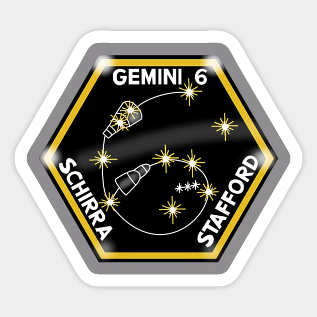 Gemini 6 Mission Patch/ArtWork Sticker by WarDaddy